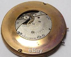 Rare Longines Pocket Watch Movement & Dial Crown in the 3 Excellent Dial