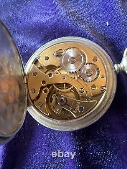Rare OPEN FACE POCKET WATCH With cow fancy dial DIAL RUNS Geneve Ofair
