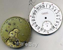 Rare Paul Ditisheim Decimale pocket watch DIAL with partial movement