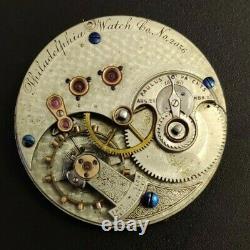 Rare Philadelphia Watch Co. High Grade E Paulus Patent pocket watch movement