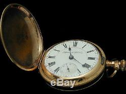 Rare Rockford King Edward Sears 21 Jewels Plymouth Watch Company Hunter Pocket