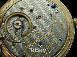 Rare Rockford King Edward Sears 21 Jewels Plymouth Watch Company Hunter Pocket