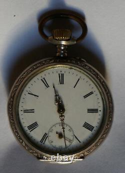 Rare! Silver 800. Very Beautiful. Pocket Watch. French LeCoultre movement