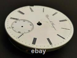 Rare Ulysse A Bourqui High Grade pocket watch movement 46mm AS IS