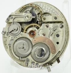 Rare Unmarked Meylan High grade pocket watch chronograph movement running