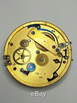 Rare Very High Quality Chain Fusee Up/Down Power Reserve Pocket Watch Movement