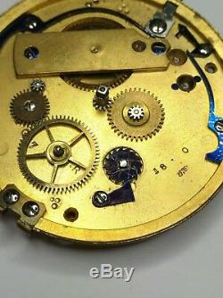 Rare Very High Quality Chain Fusee Up/Down Power Reserve Pocket Watch Movement