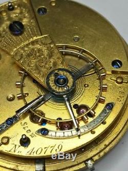 Rare Very High Quality Chain Fusee Up/Down Power Reserve Pocket Watch Movement