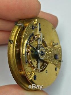 Rare Very High Quality Chain Fusee Up/Down Power Reserve Pocket Watch Movement