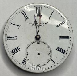 Rare Vintage MJ Tobias Pocket Watch Movement Repairs Parts Watchmaker Liverpool