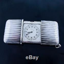 Rare Vintage Tiffany & Co. 935 Silver Traveling Pocket Watch, Movement By Movado