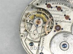 Rare Waltham Nickel & Gold 1872 Am'n Grade 16 Jewel Pocket Watch Movement