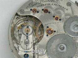 Rare Waltham Nickel & Gold 1872 Am'n Grade 16 Jewel Watch Movement & Dial, Runs