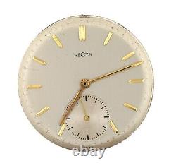 Recta Watch Co 17j Pocket Watch Movement Spares Or Repairs H94