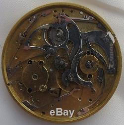 Repeater Key Wind Pocket watch movement 52 mm. In diameter repeater work