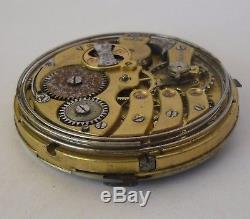 Repeater Pocket Watch Movement / A. Lugrin Lemania Minute Repeater Rueff Freres