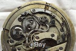 Repeater Pocket watch movement & enamel dial 54 mm. In diameter balance Ok