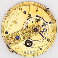 Rob't Roskell 43.7 12.7 mm Key Wind / Set Fusee Antique Pocket Watch Movement