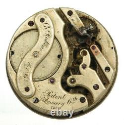 Robert Theurer automatic pocket watch movement for parts 1866 lot w551