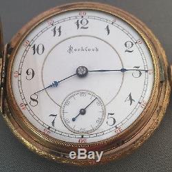 Rockford 18 Size Hunter Pocket Watch. Gold Filled. Rare Movement. Non Working