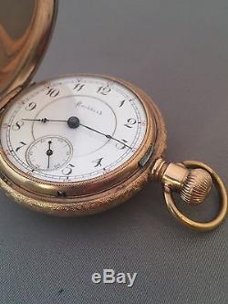 Rockford 18 Size Hunter Pocket Watch. Gold Filled. Rare Movement. Non Working