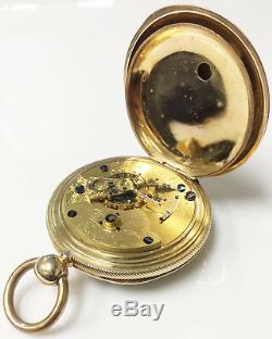 Rockford Model 1 Key Wound Vintage Pocket Watch Gilt Movement Size 18s 15 Jewels