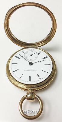 Rockford Model 1 Key Wound Vintage Pocket Watch Gilt Movement Size 18s 15 Jewels