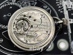 Rockford Pocket watch 18s 17j Grade 835 Model 10 Movement on a 56mm Display Case