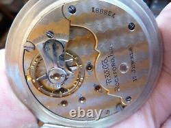 Rockford Rare 18S 17 jewels adj two-tone movement in A RARE HINGED display case