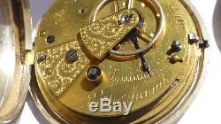 Rotherhams Pocket Watch Fusee Movement Working