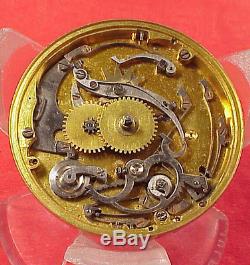 Ruby Cylinder Fusee 1/4 Repeater LONDON 40MM BRASS ESCAPE Pocket Watch NO DIAL