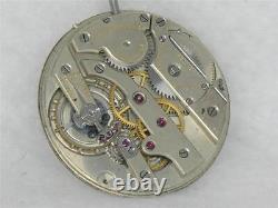 SWISS HIGH GRADE 40mm VACHERON & CONSTANTIN 18 JEWEL POCKET WATCH MOVEMENT, RUNS