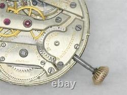 SWISS HIGH GRADE 40mm VACHERON & CONSTANTIN 18 JEWEL POCKET WATCH MOVEMENT, RUNS