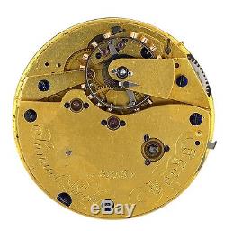 Samuel Leech English Fusee Lever Free-sprung Pocket Watch Movement Spares R70