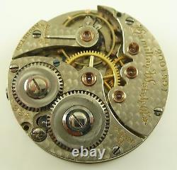 Scarce Hamilton 988 Pocket Watch Movement Running Condition