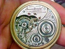 Scarce Illinois 10K Gold Filled 16S 23J Bunn Special 163 O/F L/S Pocket Watch