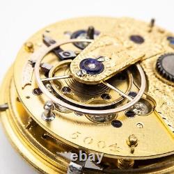Scarce S. I. Tobias & Co. 47 x 14.7 mm Antique Fusee Pocket Watch Movement
