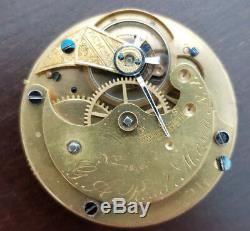 Scarce Vintage 18s United States Watch Co Marion G. A. Read Pocket Watch Movement