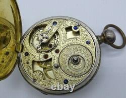 Schlüssel ky Skelett Taschenuhr watch pocket for parts central secound (Z709)