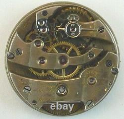 Shreve Crump & Low Co Pocket Watch Movement High Grade Swiss Parts Repair