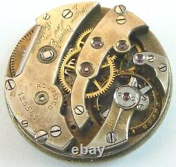 Shreve Crump & Low Co Pocket Watch Movement High Grade Swiss Parts Repair