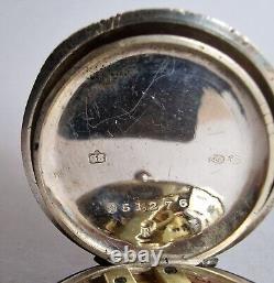 Silver Pocket Watch Ladies, Swiss Made Movement, 925 London Import Stamp 1913