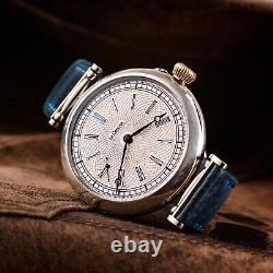 Silver pocket watch on wrist, antique watch, vintage wristwatch, old watch, custom