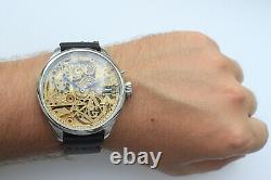 Skeleton Wristwatch with High-Grade Movement IWC Stauffer Masonic Freemasonry