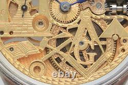 Skeleton Wristwatch with High-Grade Movement IWC Stauffer Masonic Freemasonry