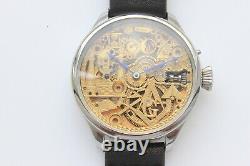 Skeleton Wristwatch with High-Grade Movement IWC Stauffer Masonic Freemasonry