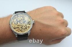 Skeleton Wristwatch with High-Grade Movement IWC Stauffer Masonic Freemasonry