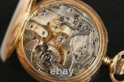 Solid 14k C. H. Meylan split second chronograph pocket watch complicated movement