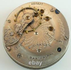 Southbend Grade 330 Complete Running Pocket Watch Movement Parts / Repair