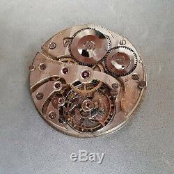 Staehli & Brun 42mm 16size antique pocket watch movement w interesting regulator